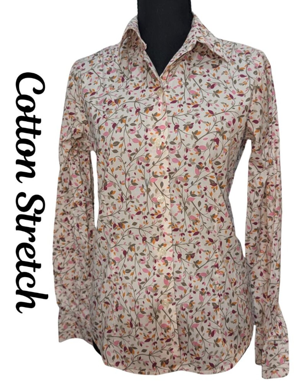 Eddie Bauer Cotton‑Stretch Floral Shirt